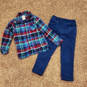 Wonderkids Vibrant Plaid Shirt and Pants